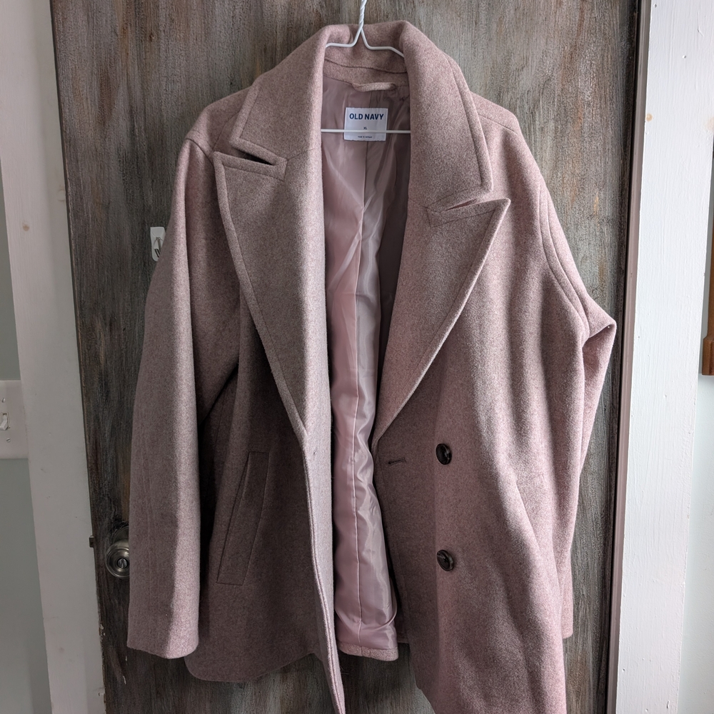 Old Navy Women's Pink Peacoat - Picture 4 of 4